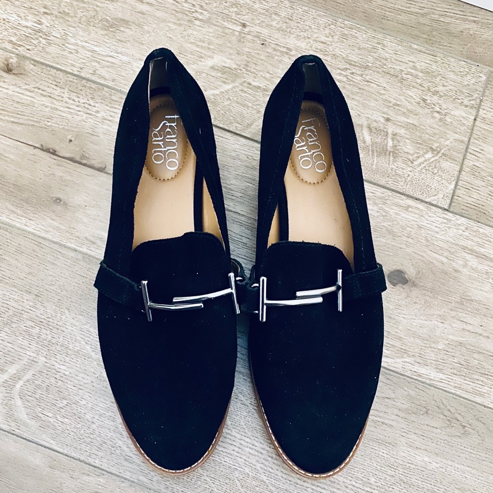 Franco Sarto Harlow Black Suede Loafer 7.5M